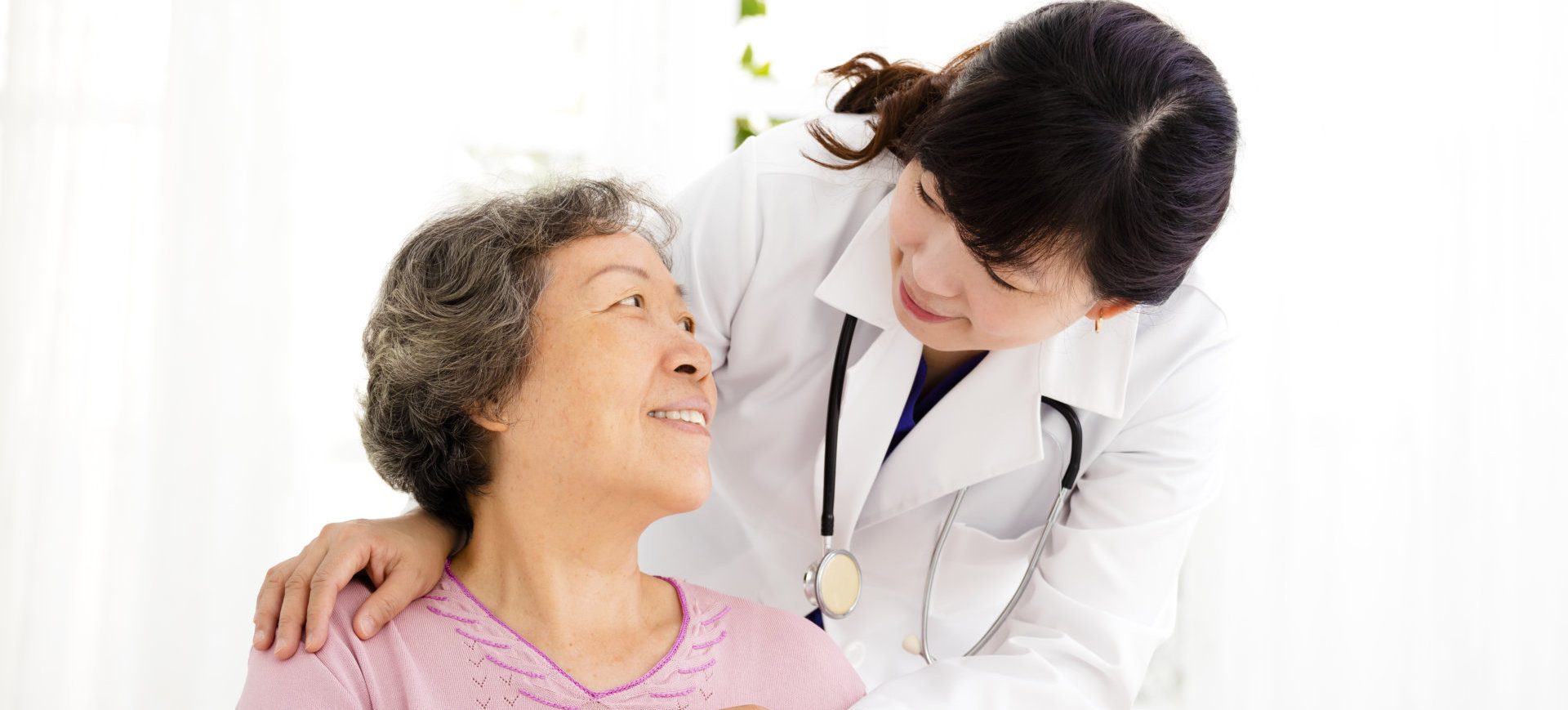 senior woman with her caregiver